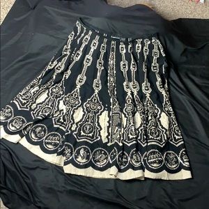 Black and cream skirt
